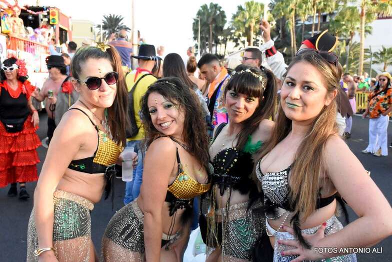 Imagen de archivo de la Cabalgada carnavalera del sur grancanario de 2019/Antonio Alí.